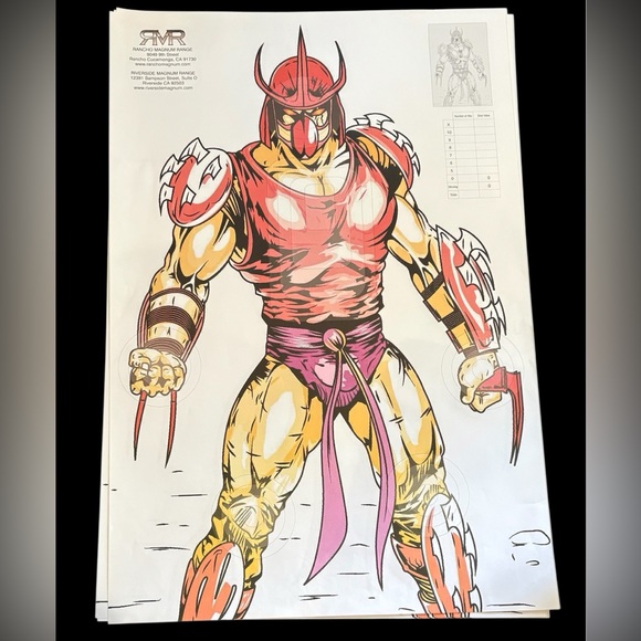 Target practice Sheet Featuring Shredder from the Mutan ninja Turtles 4 sheets - Picture 1 of 1